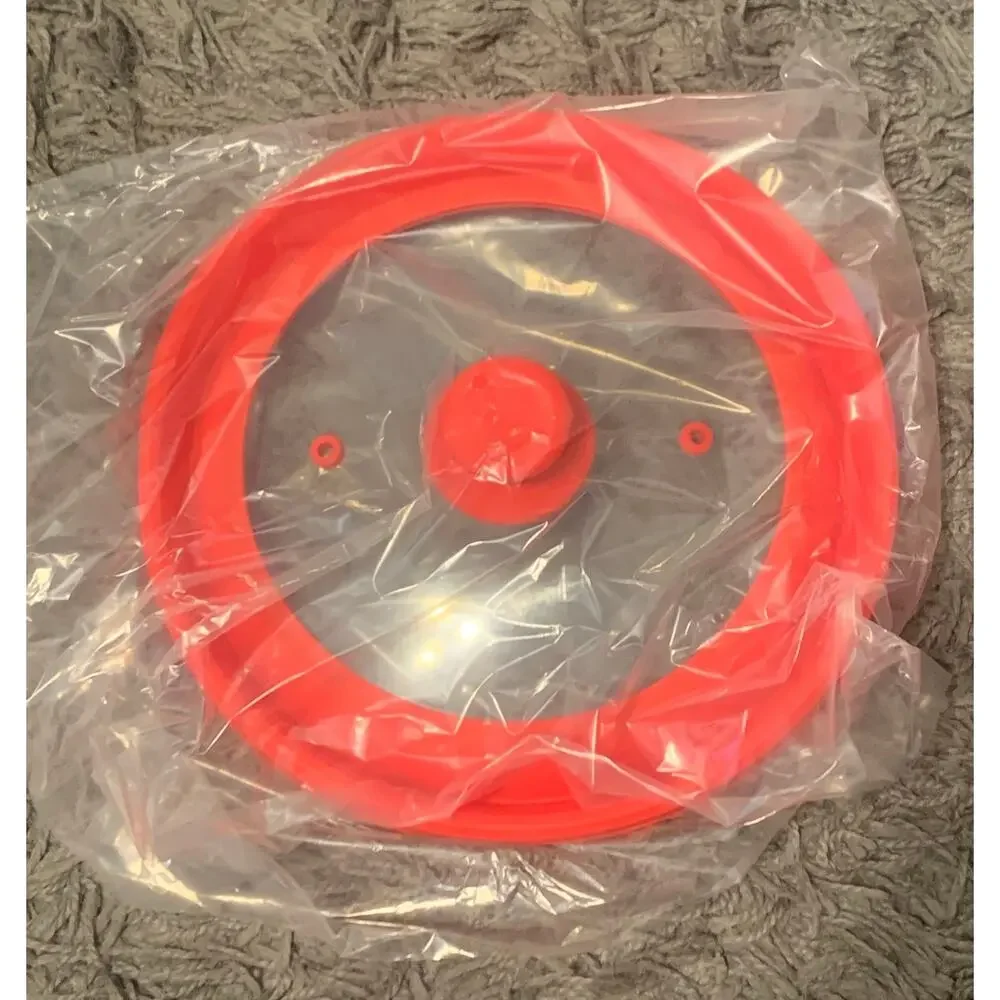 Microwave Splatter Cover Guard 10.5” Lid Collapsible Silicone Open/Damaged Box